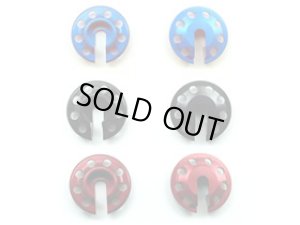 画像1: 【ネコポス対応】スクエア(SQUARE)/TGE-112ER/ダンパースプリングリテーナー レッド(マルチスプリング仕様/タミヤ汎用)2個入