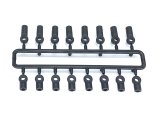 【ネコポス対応】スクエア(SQUARE)/TGX-205/タミヤ5mmボール用ロッドエンド(SS/Mサイズ) 各8pcs