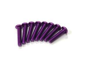 画像5: 【ネコポス対応】TOPLINE(トップライン)/TJB-06PU__TJB-18PU/S-Line 7075 M3六角ボタンビス パープル 8本入