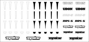 画像1: 【ネコポス対応】TOP LINE（トップライン）/TP-08/DRS-5　ホイルステッカー