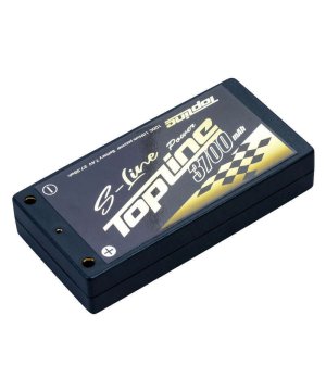 画像1: 【ネコポス対応】TOPLINE(トップライン)/TP-232a/S-Line POWER 3700mAh/7.4V 100C リポバッテリー(ショートサイズ)