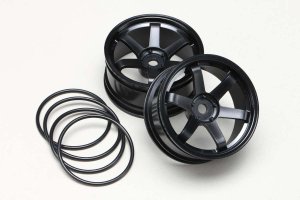 画像2: 【ネコポス対応】YOKOMO(ヨコモ)/TW-5313W5_TW-5313B5/ドリフト用6本スポークホイール (オフセット5) 2個入