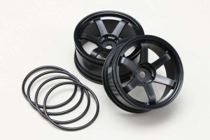画像2: 【ネコポス対応】YOKOMO(ヨコモ)/TW-5313W7_TW-5313B7/ドリフト用6本スポークホイール (オフセット7) 2個入