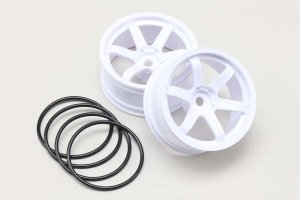 画像1: 【ネコポス対応】YOKOMO(ヨコモ)/TW-5313W7_TW-5313B7/ドリフト用6本スポークホイール (オフセット7) 2個入