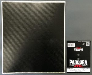 画像1: 【ネコポス対応】パンドラRC(Pandora RC)/VGP-606/3D　カーボンスタイル　デカール(ブラック)
