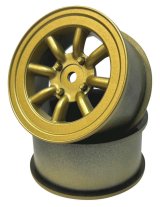 【ネコポス対応】TOPLINE(トップライン)/WAT-020G/RS ワタナベ エイトスポークホイール オフセット 2 ゴールド(2本入)