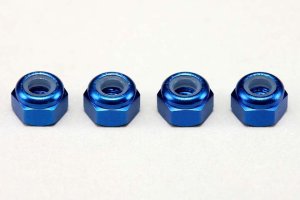 画像1: 【ネコポス対応】YOKOMO(ヨコモ)/ZC-N3ABL_ZC-N3AR_ZC-N3APU/アルミ製 3mm ナイロンロックナット 4個入