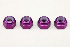 画像3: 【ネコポス対応】YOKOMO(ヨコモ)/ZC-N3ABL_ZC-N3AR_ZC-N3APU/アルミ製 3mm ナイロンロックナット 4個入