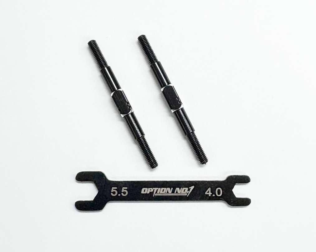 【ネコポス対応】OPTION No.1(オプションNo.1)/PR-012/アルミターンバックル・M3*44mm 2個入(レンチ付）