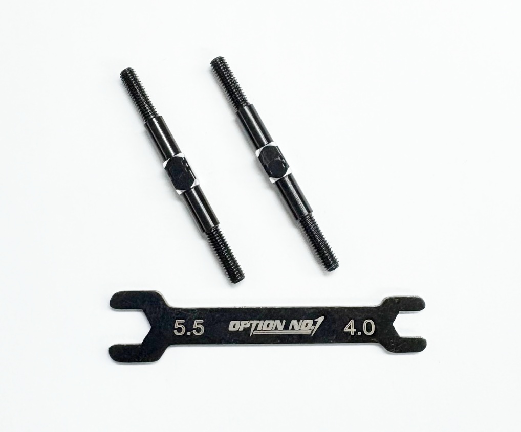【ネコポス対応】OPTION No.1(オプションNo.1)/PR-011/アルミターンバックル・M3*41mm 2個入(レンチ付）