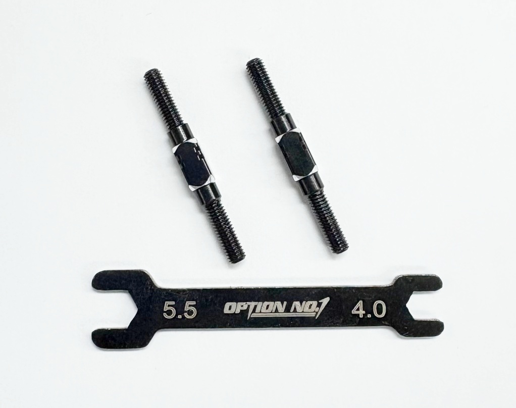 【ネコポス対応】OPTION No.1(オプションNo.1)/PR-008/アルミターンバックル・M3*32mm 2個入(レンチ付）