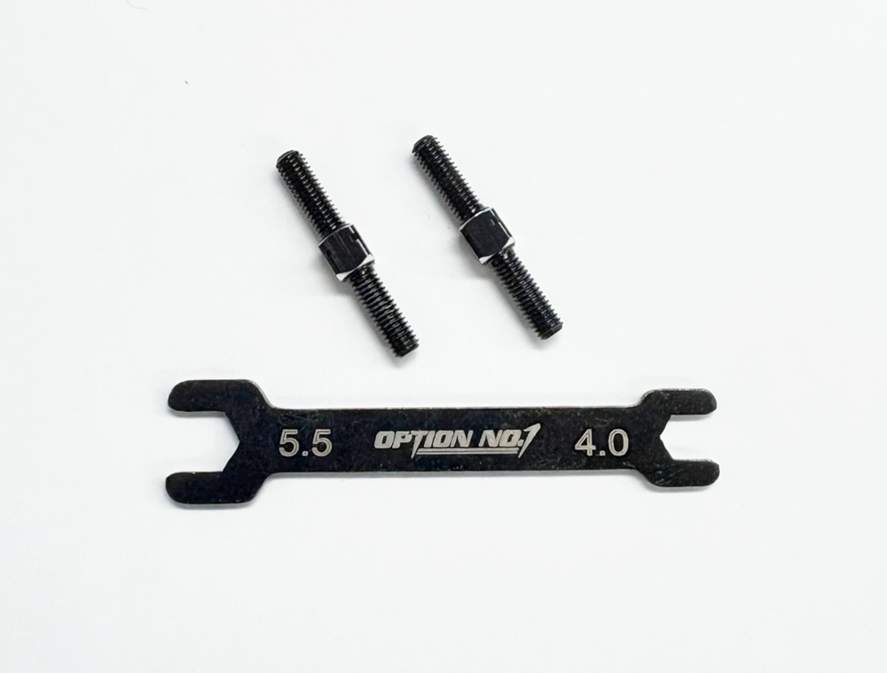 【ネコポス対応】OPTION No.1(オプションNo.1)/PR-004/アルミターンバックル・M3*23mm 2個入(レンチ付）