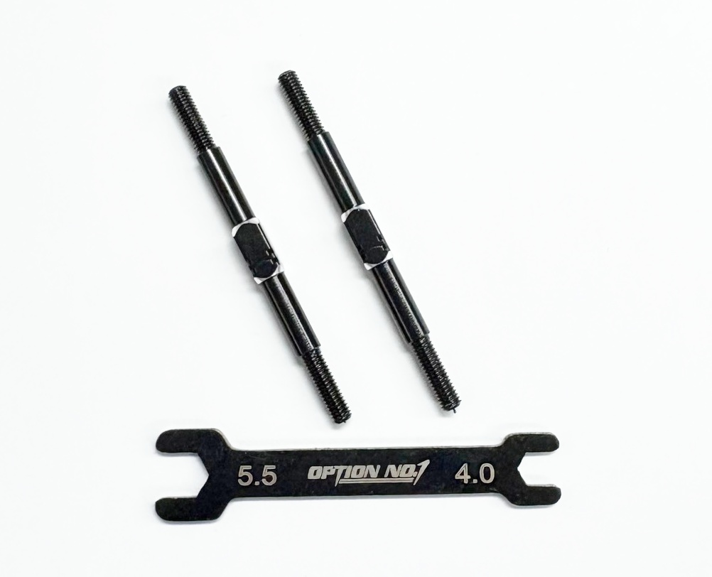 【ネコポス対応】OPTION No.1(オプションNo.1)/PR-014/アルミターンバックル・M3*50mm 2個入(レンチ付）