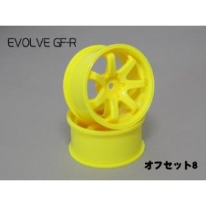 画像2: 【ネコポス対応】RC-ART/EVOLVE GF-R(イボルブ)　オフセット8(ホワイト/イエロー)（2個入）