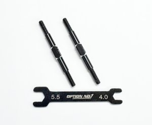 画像1: 【ネコポス対応】OPTION No.1(オプションNo.1)/PR-013/アルミターンバックル・M3*46mm 2個入(レンチ付）