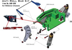 画像4: OPTION No.1(オプションNo.1)/AOB-006/スタビライザーセット・フロント/ワイルドワン、アタックバギー