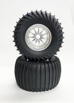 画像1: OPTION No.1(オプションNo.1)/NO-169/デザートタイヤ＆11スポークホイール2本入（GF01、WR02リヤ用）