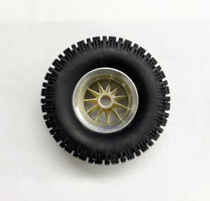 画像2: OPTION No.1(オプションNo.1)/NO-166//ブロックタイヤ＆11スポークホイール2本入（CW01、WR02フロント用）