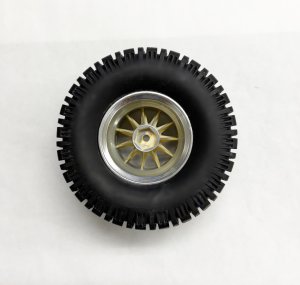 画像2: OPTION No.1(オプションNo.1)/NO-167/ブロックタイヤ＆11スポークホイール2本入（GF01、WR02リヤ用）