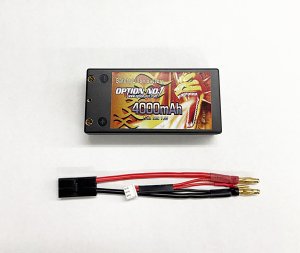 画像1: OPTION No.1(オプションNo.1)/NO-LION4020B1/セーフティパワー Li-on 7.4V 4000mAh/20C（角型/ショートタイプ/タミヤ型）