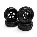 画像: OPTION No.1(オプションNo.1)/NO-WH1089/4WDバギー用マイクロブロックタイヤ（黒ホイール接着済み/前後1台分）