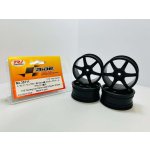 画像: 【ネコポス対応】ライド(RIDE)/35111/1/10ツーリングカー用 24mm幅 6スポークホイール ブラック 4個入り