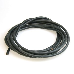 画像1: 【ネコポス対応】EAGLE(イーグル)/3876U-BK/シリコン銀コード・12G[ゲ-ジ](黒180cm)