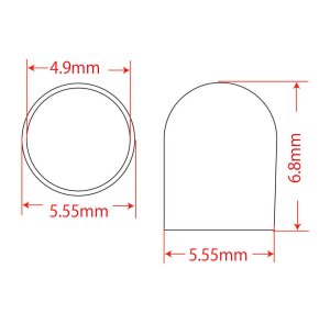 画像3: 【ネコポス対応】EAGLE(イーグル)/3907U-5BL_5GR_5PI_5RE_5WH_5YE/LEDワイドアングル・キャップ 10pcs (5mm)