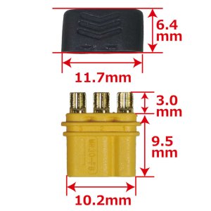 画像6: 【ネコポス対応】EAGLE(イーグル)/3927-30-ST3U-4F_4M/MR-30コネクター(4pcs.)3連ストレート