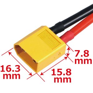 画像3: 【ネコポス対応】EAGLE(イーグル)/3927-60U-14W-M/XT-60コネクター14AWG10cm付(オス1pcs.) AMASS