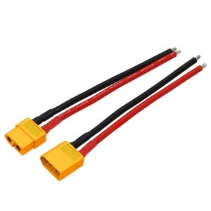 画像1: 【ネコポス対応】EAGLE(イーグル)/3927-60U-14W-S/XT-60コネクター14AWG10cm付(オス1pcs.メス1pcs.) AMASS