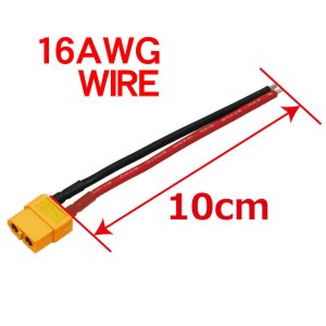 画像4: 【ネコポス対応】EAGLE(イーグル)/3927-60U-16W-F/XT-60コネクター16AWG10cm付(メス1pcs.) AMASS