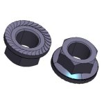 画像: 【ネコポス対応】タミヤ(TAMIYA)/42282/【TRF】4mmセレーションホイールナット(ブラック・8個)