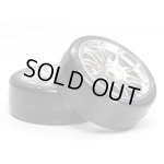 画像: タミヤ/OP.1022/メッキ10本スポークホイル接着スーパードリフトタイヤ(2個入)