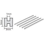 画像: TAMIYA(タミヤ)/70206/透明プラ材　3mm　H形棒(5本入)
