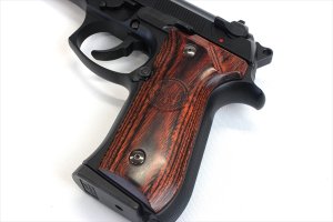 画像2: 【ネコポス対応】パンドラアームズ/AWG-1415/ウッドグリップ U.S.M9/M9A1 (スムースロゴ/ブラウン)