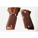 画像: 【ネコポス対応】パンドラアームズ/AWG-1435/ウッドグリップ MARUI製 M93R (チェッカー/ブラウン)