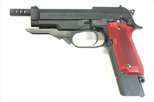 画像3: 【ネコポス対応】パンドラアームズ/AWG-1436/ウッドグリップ MARUI製 M93R (チェッカー/レッド)