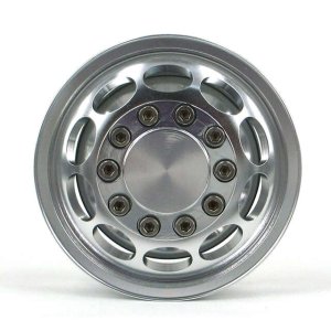 画像2: EAGLE(イーグル)/BT-W04F-U_BT-W04F-U-BK/フロント アルミホイル・セットD オーバル(2個入):タミヤ1/14トレーラートラック