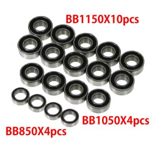 画像2: 【ネコポス対応】EAGLE(イーグル)/DT-04-BB/DT-04用 フルボールベアリングセット(1150x10,1050X4,850X4)