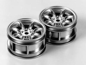 画像1: TAMIYA(タミヤ)/Mシャーシ8本スポークホイール(メッキタイプ)