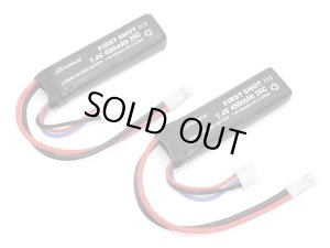 画像1: 【ネコポス対応】G-FORCE(ジーフォース)/GFG991/FIRST SHOT LiPo 7.4V 1800mAh ミニS互換サイズ(2本入)
