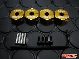 画像2: 【ネコポス対応】KN企画/KN-WH08BK-A__KN-WH08SV-A/アルミクランプ式ホイールハブ(6mm厚) 4個入り