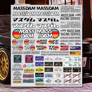 画像1: 【ネコポス対応】T4WORKS/MD-SK-33/Mass Damper MASS/DAM Mini Decal Sheet Y