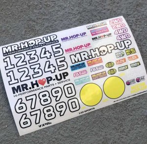 画像1: 【ネコポス対応】T4WORKS/MD-SK-39/Mass Damper Mr. Hop-Up RC Decal Sheet B