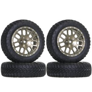 画像6: 【ネコポス対応】EAGLE(イーグル)/MINI-Z4X4-D7-BK_BZ_GU_SI/SPデュアル7スポークホイル&タイヤセット:MINI-Z4X4ジムニー用 4本入