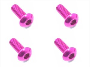 画像5: 【ネコポス対応】スクエア(SQUARE)/NAX-308BK_BY_OR_P_PK_R_TB/3x8ヘックスボタン ジュラルミンビス(6本入)