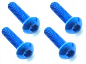 画像2: 【ネコポス対応】スクエア(SQUARE)/NAX-310BK_BY_OR_P_PK_R_TB/3x10ヘックスボタン ジュラルミンビス(6本入)