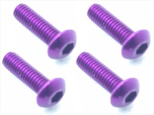 画像4: 【ネコポス対応】スクエア(SQUARE)/NAX-310BK_BY_OR_P_PK_R_TB/3x10ヘックスボタン ジュラルミンビス(6本入)