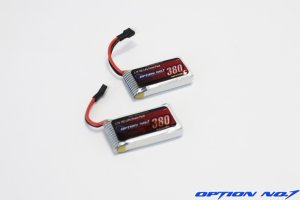 画像2: 【ネコポス対応】【翌日お届け便】OPTION No.1(オプションNo.1)/NO-HLP380/LiPo3.7V 380mAh （WEEKENDER　Q4i HD200適合）